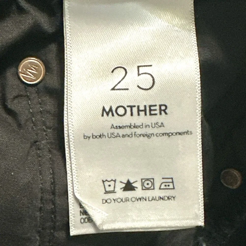 Mother Superior Jeans Black Size 25 The Scrapper Cuff Ankle Fray Who’s Sorry Now - Picture 11 of 14